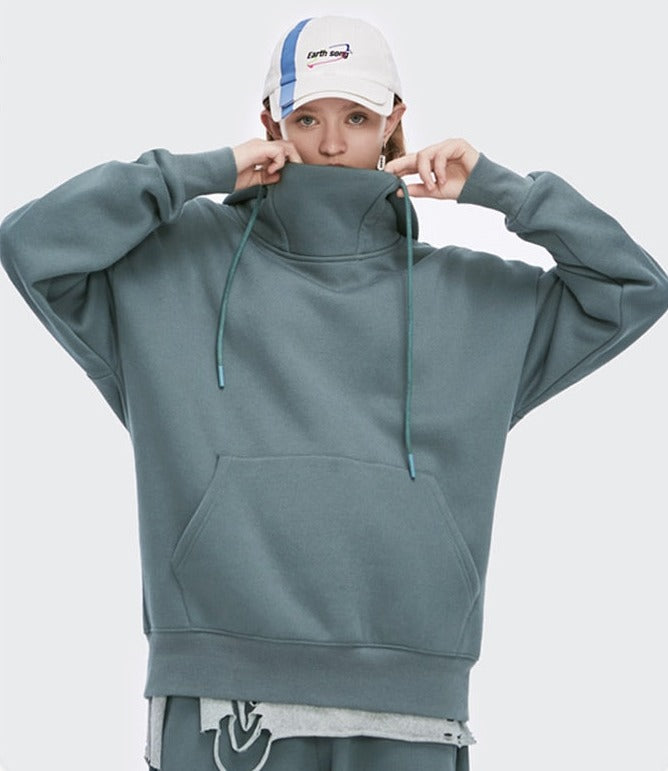 High Collar Hoodie Stashed NY